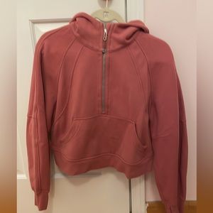 Lululemon Half Zip Up Scuba in Brier Rose